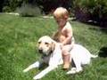Little Baby Rides a Doggy!
