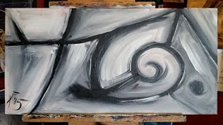 Acrylic Painting Timelapse Simple Abstract Step by Step Painting on Canvas for Beginners