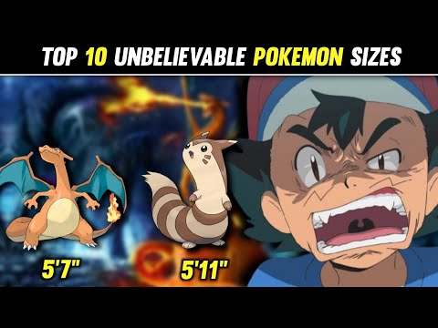 Top 10 Unbelievable Pokemon Sizes|Top 10 Unexpected Pokemon Sizes|Top 10 Shocking Pokemon Sizes🤯