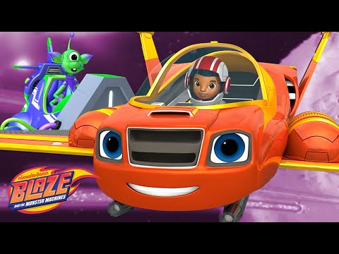 Blaze's Great Space Race w/ Aliens! | Blaze and the Monster Machines