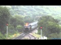 WDP4 in LHF Roaring up Makli Ghats in Rain!
