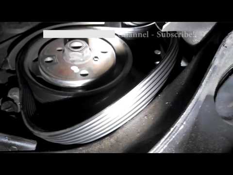 Serpentine belt replacement Saab S80 Install Remove Replace