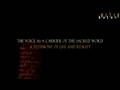 videos de Kolot -Voice as a symbol, as carrier of the sacred word