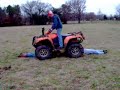 Getting run over.