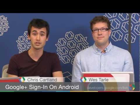 sign in - Join +Chris Cartland and +Wesley Tarle as they show off how easy it is to implement Google+ Sign-In on Android, using our own Android quick-start as a guide!...