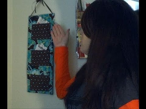 How to Make a Fabric Wall Pocket Organizer for Your Receipts, Coupons, etc... Day 18
