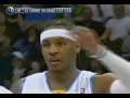 Carmelo Anthony dunks against Andres Nocioni