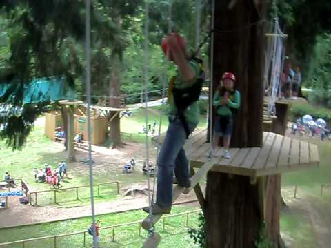 Justin on the high ropes