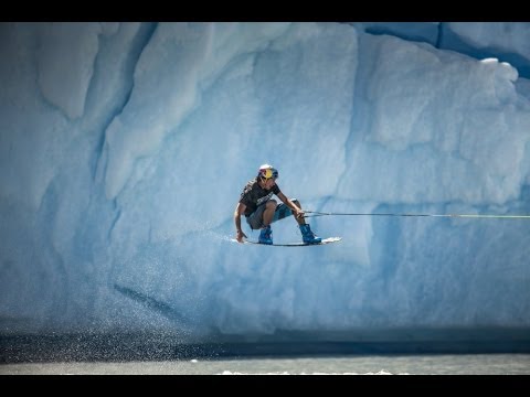 Iceberg wakeboarding in Patagonia