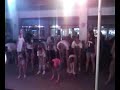 Rachel, Keeli, Ashleigh and Coral dancing in Ibiza on our last night (we are the four lasses with the white t-shirts with black writing on)
