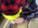 Ryan Martin routs truss rod access into Marc Brownstein's custom bass