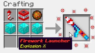Minecraft UHC but you can craft a "Firework Rocket Launcher"..