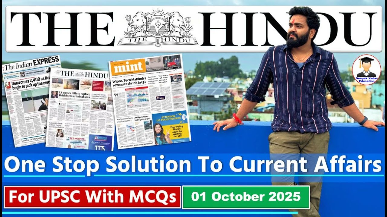 The Hindu Analysis Today | 1 October 2025 | The Hindu Newspaper Analysis | Daily Current Affairs