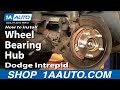 How To Install Repair Replace Rear Wheel Bearing Hub Dodge Intrepid 98-04 1AAuto.com