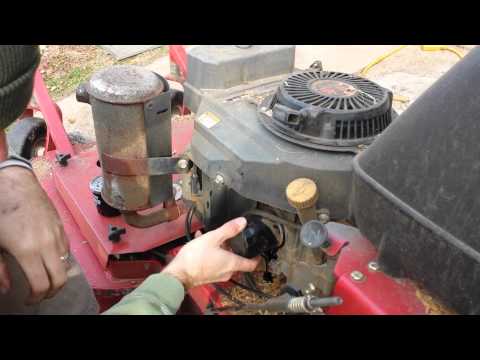 how to change belt on exmark mower