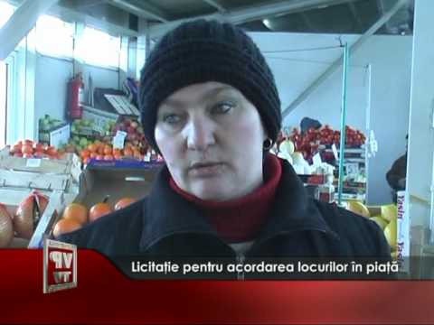 Licitaţie pentru acordarea locurilor in piata