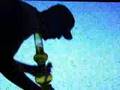Trendy silhouette smoking a chunky bowl