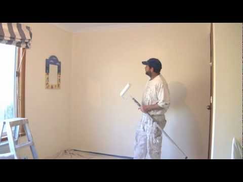 how to paint a wall with paint on it