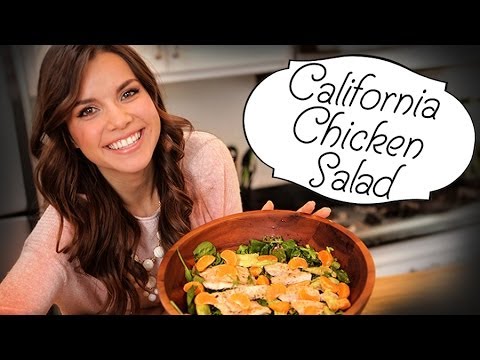 INGRID - Ingrid Nilsen aka Missglamorazzi shares how to make her personal recipe for Caifornia Chicken Salad - complete with delicious avocado and clementines. This f...