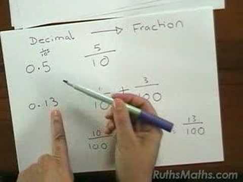 how to change decimal to fraction