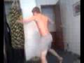haha, take it off then fight.