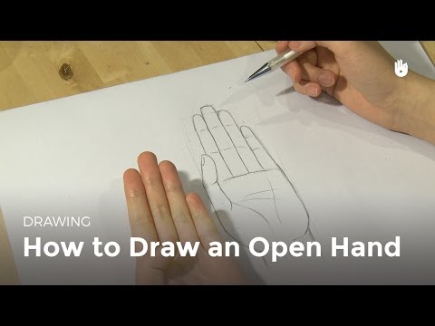 how to draw open hands