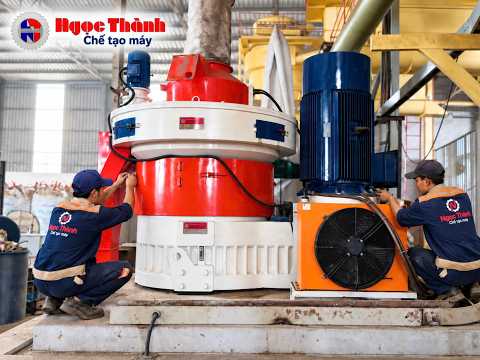 Cẩu máy ép viên nén gỗ 3–4 tấn/giờ giao đi miền Tây – Cơ khí Ngọc Thành