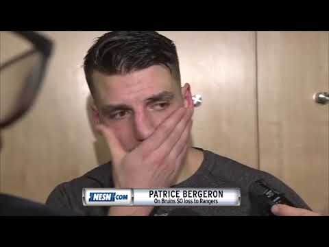 Video: Patrice Bergeron reacts to 4-3 shootout loss to Rangers