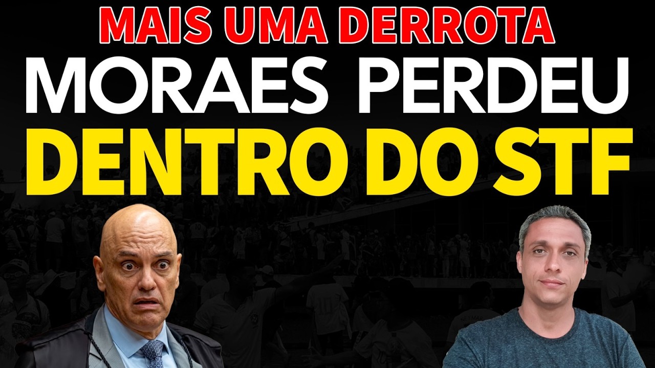 MAIS UMA DERROTA - Moraes é derrotado no próprio STF em caso do 8 de janeiro