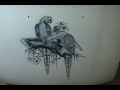 Yucel Freehand Airbrush Macaw on Car Hood 5