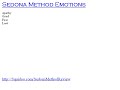 Sedona Method Emotions