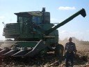 A fall day in Minnesota corn harvest John deere 7700 at work