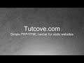 Tutcove: Simple PHP/HTML navbar for a static website