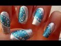 Noël: Tuto Nail Art Brillant Bleu Et Argent / How To: Sparkling Blue And Silver Nails For Christmas