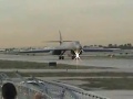 2 B1's depart for the Rose Bowl Fly By and a AN-124 leaves.