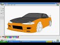 How to draw a car in ms paint \"Nissan Silvia S15\" How to draw a car in ms paint \"Nissan Silvia S15\"