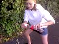 when steph had a coke + a dead flower. :)