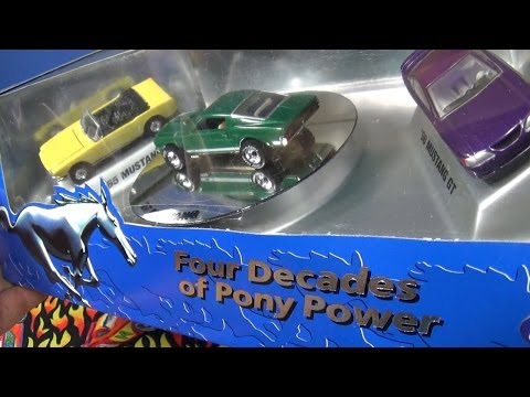 Hot Wheels Four Decades Of Pony Power Multi-Car Box Set of Ford Mustangs!