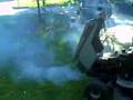 smoking craftsman lawn tractor