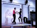 Charalambos and Maria showing a dance combination.