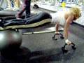 Hannah The Minx Johnson Demos Tricep Pushups Using A Ball