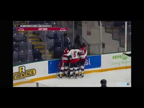 Matteo Andrew crashes the net and scores rebound