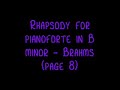 Rhapsody for pianoforte in B minor - Brahms