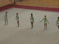 El conjunto Alevín Federado del Club La Victoria (Valladolid, Castilla y León) de Gimnasia Rítmica 2009, en el III Torneo Nacional de San Sebastián de los Reyes (Comunidad de Madrid) en su 1º Pase en el Torneo.