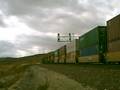 RARE!! MUST SEE!! NS ES40DC leading BNSF Stacks towards cajon pass