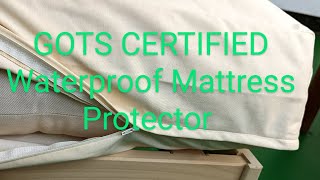 GOTS Waterproof Organic Cotton Crib/Toddler Mattress Protector