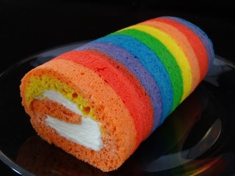 Rainbow Cake Roll