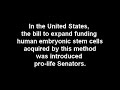 Stem cells from arrested embryos and Federal Funding