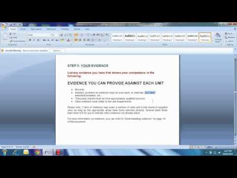 how to provide evidence for rpl