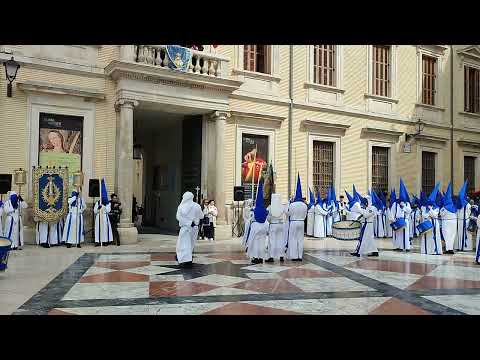 Entrada de Jesús en Jerusalén. Acto 50 Aniversario Bombo Semana Santa Zaragoza 2023 Domingo de Ramos